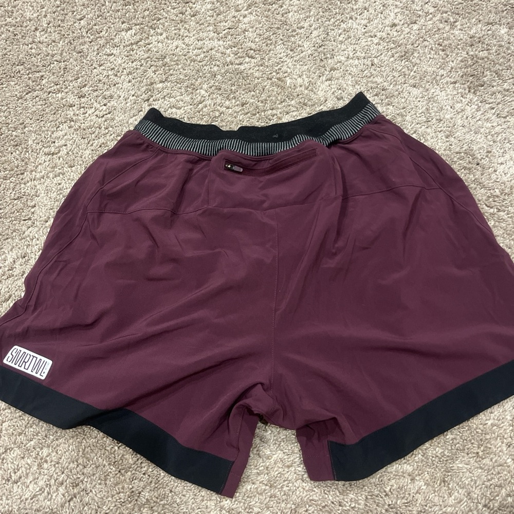Smartwool Men's Dark Red Athletic Shorts